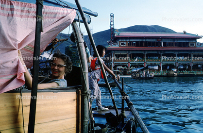 Woman, cateye glasses, Macau, China, 1960s