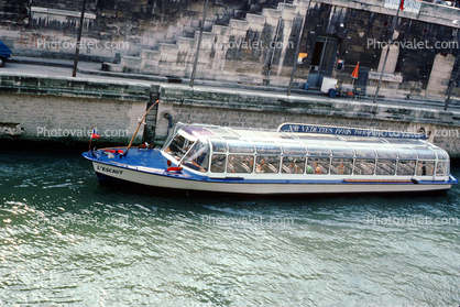 L'Escaut, Excursion Boat, River Seine, Paris, 1977, 1970s