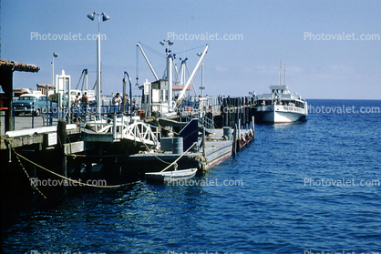 Pier, dock, Avalon Harbor, Santa Catalina Island, 1952, 1950s