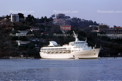 Cruise Ship Italia, Ocean Liner, Corona Billboard, April 1969, 1960s
