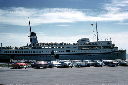 Cars, Milwaukee Clipper, Lake Steamer, Great Lakes, July 1960, 1960s