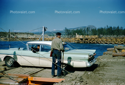 Ford Fairlane, One Car Ferry Boat, 1950s