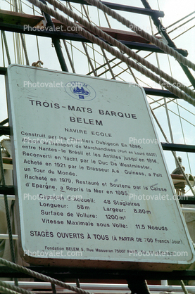 Belem, Three masted Barque, docks, harbor, Nice
