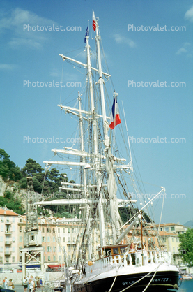 Belem, Three masted Barque, docks, harbor, Nice