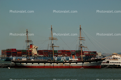 Balclutha, MOL Creation Container Ship, Hyde Street Pier