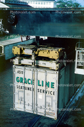 Grace Line, Seatainer Service, Gantry Crane, 1950s