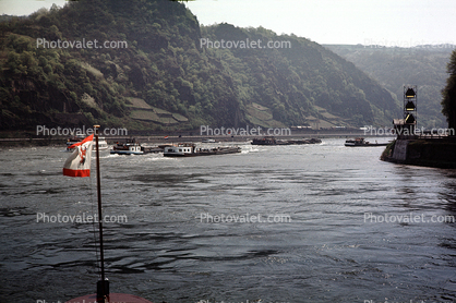 Rhine River, Heidelberg, (Rhein), 1970, 1970s