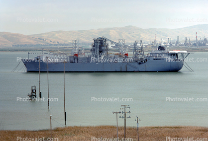 Hughes Glomar Explorer, National Defense Reserve Fleet, Suisun Bay, Project Azorian, May 14, 1981