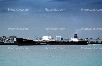 Gulfsolar, Oil Tanker, Tugboat, Boston Harbor, 1982, 1980s