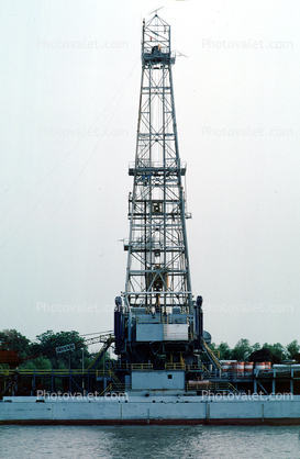 ODECO, oil drilling ship, Derrick, rig, Mississippi River, New Orleans