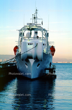 CS Salernum, Transoceanic Cable Ship Company, Harbor, Dock, head-on
