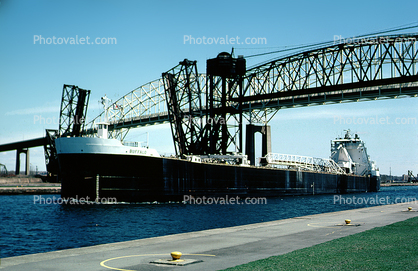 Buffalo, International Bridge, Saint Mary's River, Sault Saint Marie, Michigan, 1982