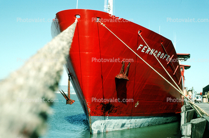 Ferncroft, IMO: 8102543, General Cargo Ship, Rope, Harbor, Ships Bow, Redhull, Dock, Redboat, anchor