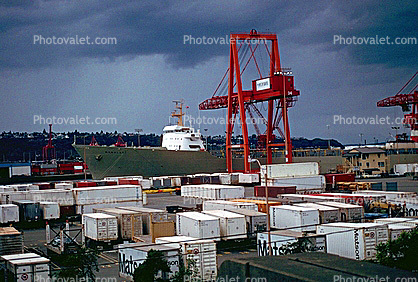 Seattle Harbor, Gantry Crane, Dock, Harbor