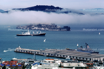 Alcatraz Island, Dock, Harbor, 1982, 1980s