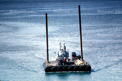 Pusher Tugboat, Raft, Alameda, Oil Tanker Truck