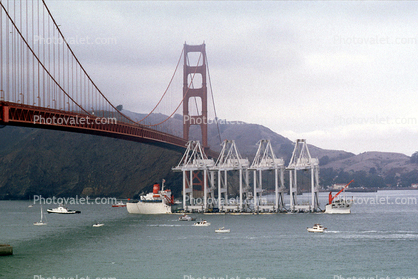 shipping large cranes from China to Oakland, Golden Gate Bridge, Gantry Crane
