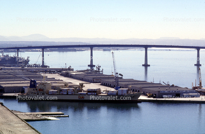 Dole Pineapple Containership, Coronado Bridge, Wharf, Harbor