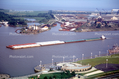 Pusher Tug, Tugboat, Barge, Waterfront, Mobile Bay
