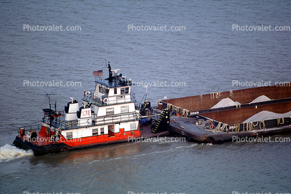 Pusher Tug, Tugboat, Barge, Mobile Bay