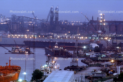 Docks, Dusk, Harbor, Mobile Bay