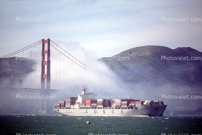 Cosco, Golden Gate Bridge, Marin Headlands