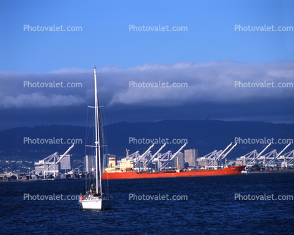 Mercure, Cranes, Dock, Harbor, redboat, redhull
