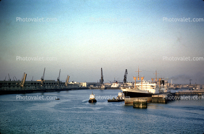 Tugboats, La Havre, August 1959, 1950s, Dock, Harbor, towboat