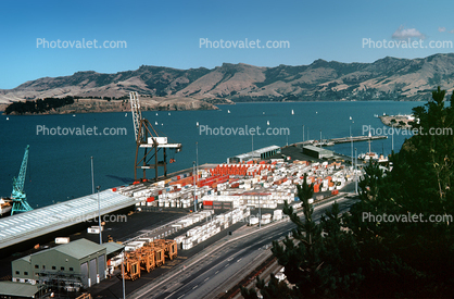 Container Terminal, Cranes, Lyttleton, Dock, Harbor