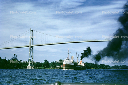 Hastings, Canaller Bulk Carrier, Canada Steamship Lines, 1000 Islands, New York state, 1955, 1950s