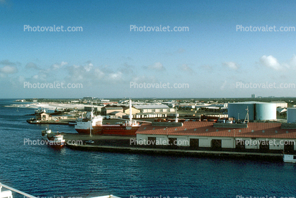 Docks, Harbor, Warehouse, Building, Oil Tanks