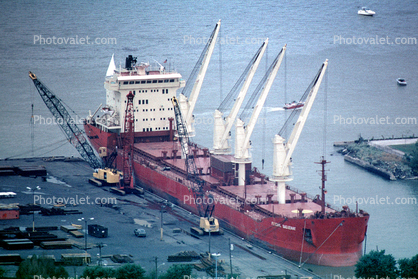 Federal Saguenay, Bulk Carrier, IMO: 9110913, Cranes, Dock, Cleveland, harbor, redboat, redhull