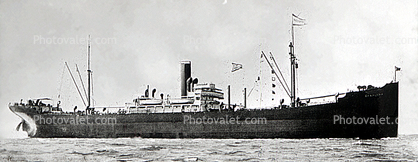Freighter, steamship, 1920's, Panorama