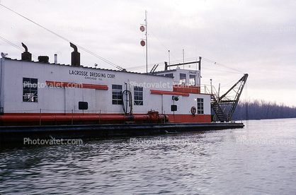 LaCrosse Dredging Corp., Crane, Great Lakes, Lake Michigan, November 1965, 1960s