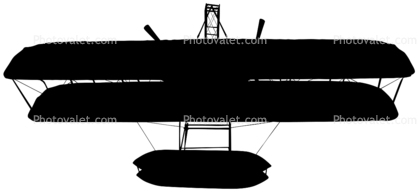 Wright Flyer silhouette, shape, logo