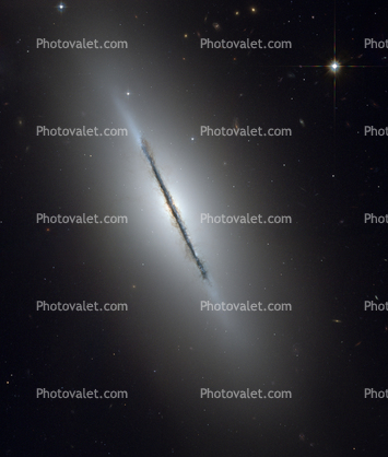 Disk Galaxy NGC 5866, Edge On view, Hubble