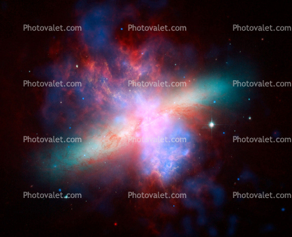 starburst galaxy, Messier 82 (M82)