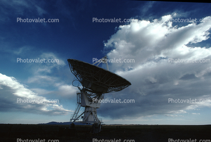 Clouds behind a Radio Dish Antenna at VLA