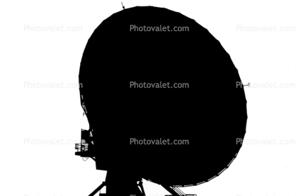 Radio Dish Antenna, VLA silhouette, shape
