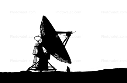 Radio Dish Antenna VLA silhouette, shape