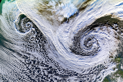 Extratropical Cyclones near Iceland, Spiral