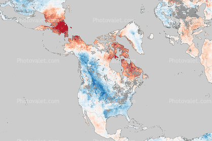North America map, Climate Change