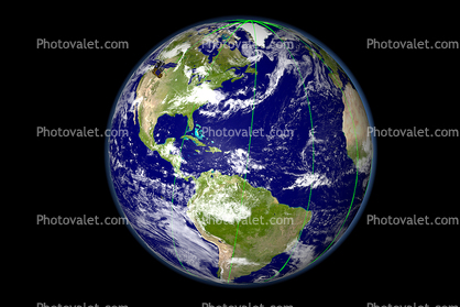 Globe of the Earth, Mid Atlantic Ocean