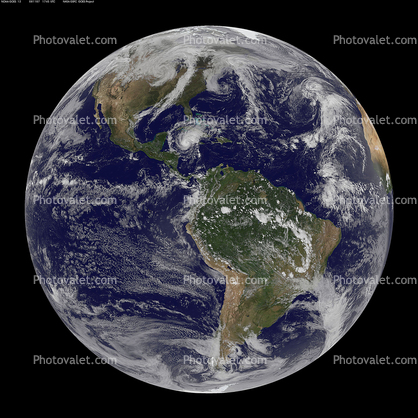 South America, North America, Western Hemisphere, Earth from Space, Hurricane Paloma, November 7, 2008