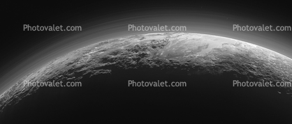 Pluto's Majestic Mountains, Frozen Plains and Foggy Hazes