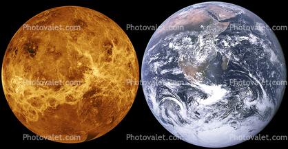 Size Comparison between Venus and Earth