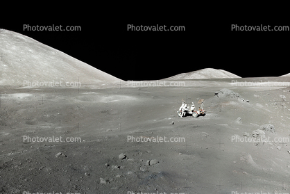 Panorama of the Taurus-Littrow valley on the moon, Apollo 17