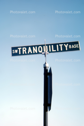 Tranquility Base Road Sign, Alabama Space and Rocket Center, Huntsville