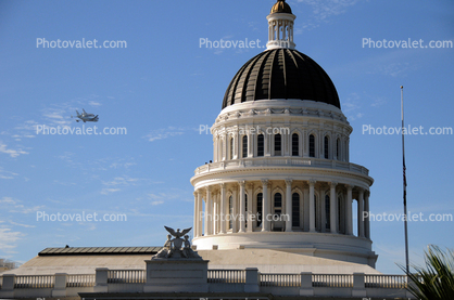 Last flight of the Space Shuttle over the State Capitol, State Capitol building, Sacramento
