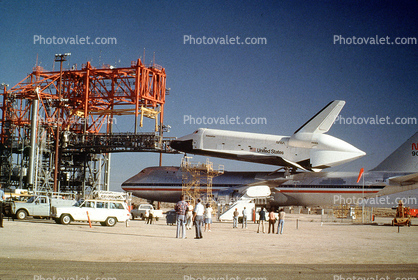 Mate-Demate Devices, Shuttle Carrier Aircraft (SCA), Space Shuttle Ferry, NASA, Boeing 747-100